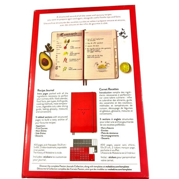 Moleskine Passion Recipe Journal Hardcover 5 x 8.25" NWT - Picture 2 of 6